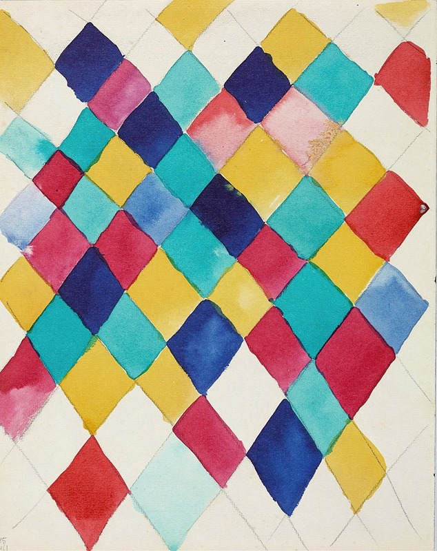 Wassily Kandinsky - Farbstudie mit Rauten