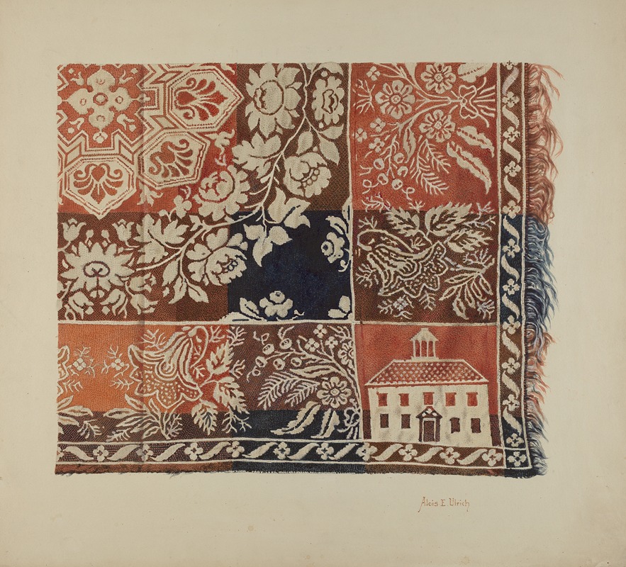 Alois E. Ulrich - Woven Coverlet