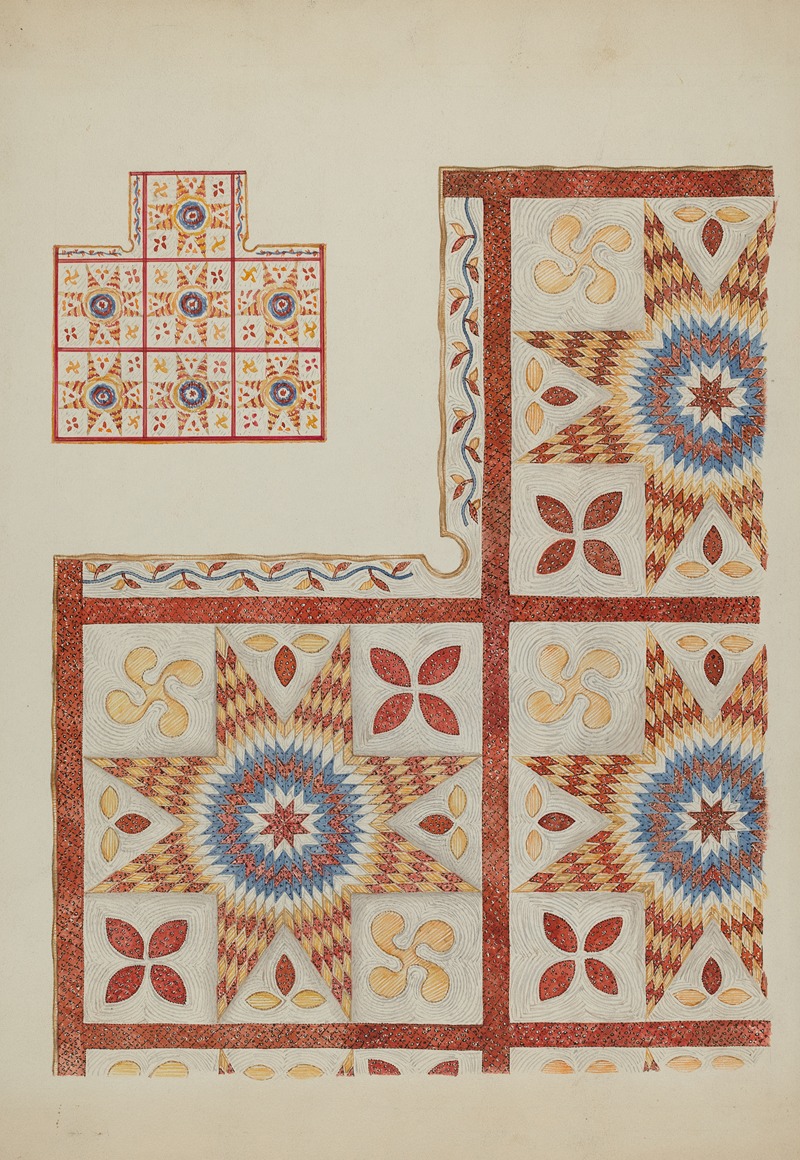 American 20th Century - Applique Quilt