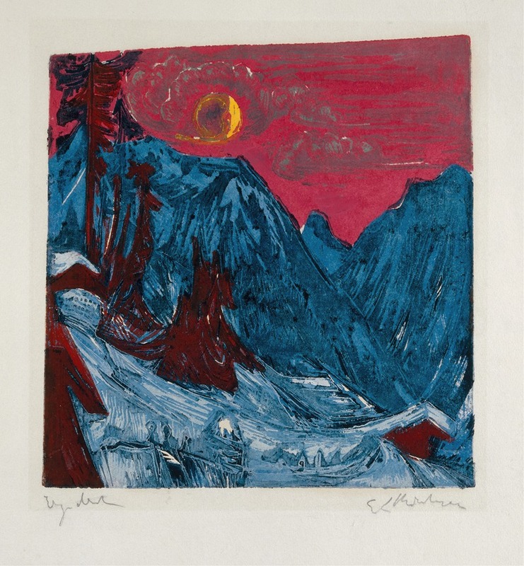Ernst Ludwig Kirchner - Winter Landscape in Moonlight