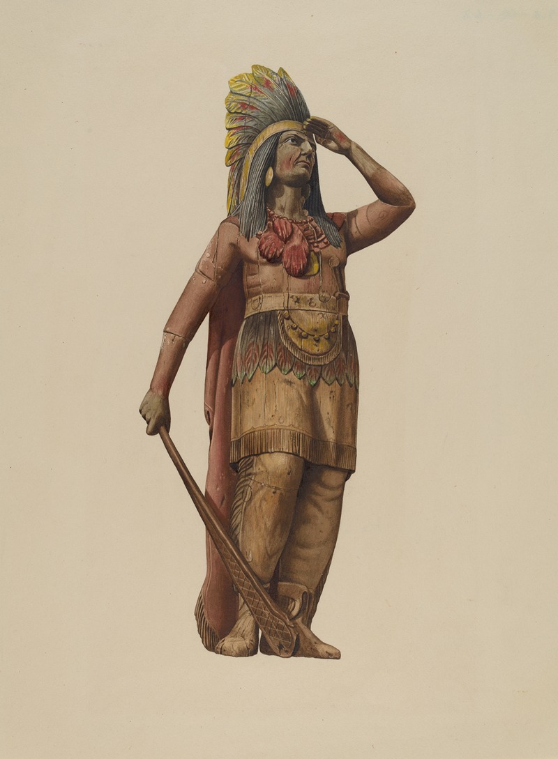 American 20th Century - Cigar Store Indian