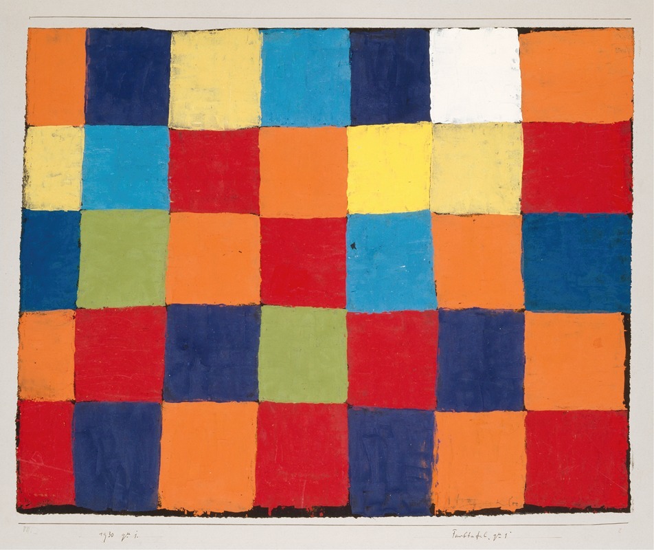 Paul Klee - Color chart ‘Qu 1’