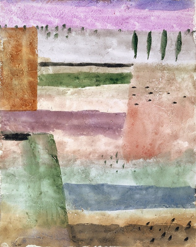 Paul Klee - Landscape with Poplars