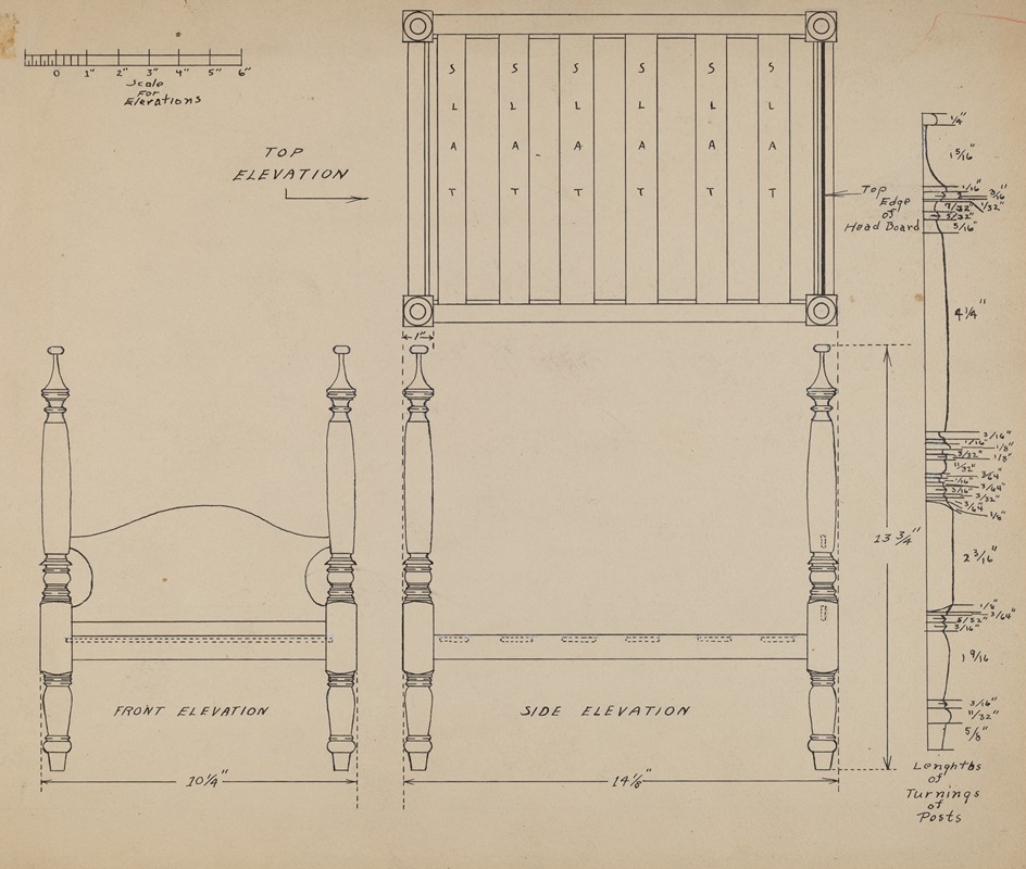 American 20th Century - Doll Bed