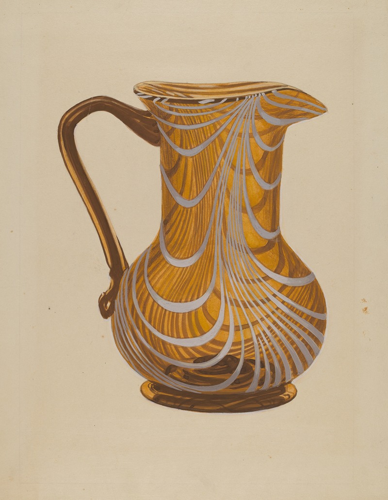 American 20th Century - Glass Pitcher