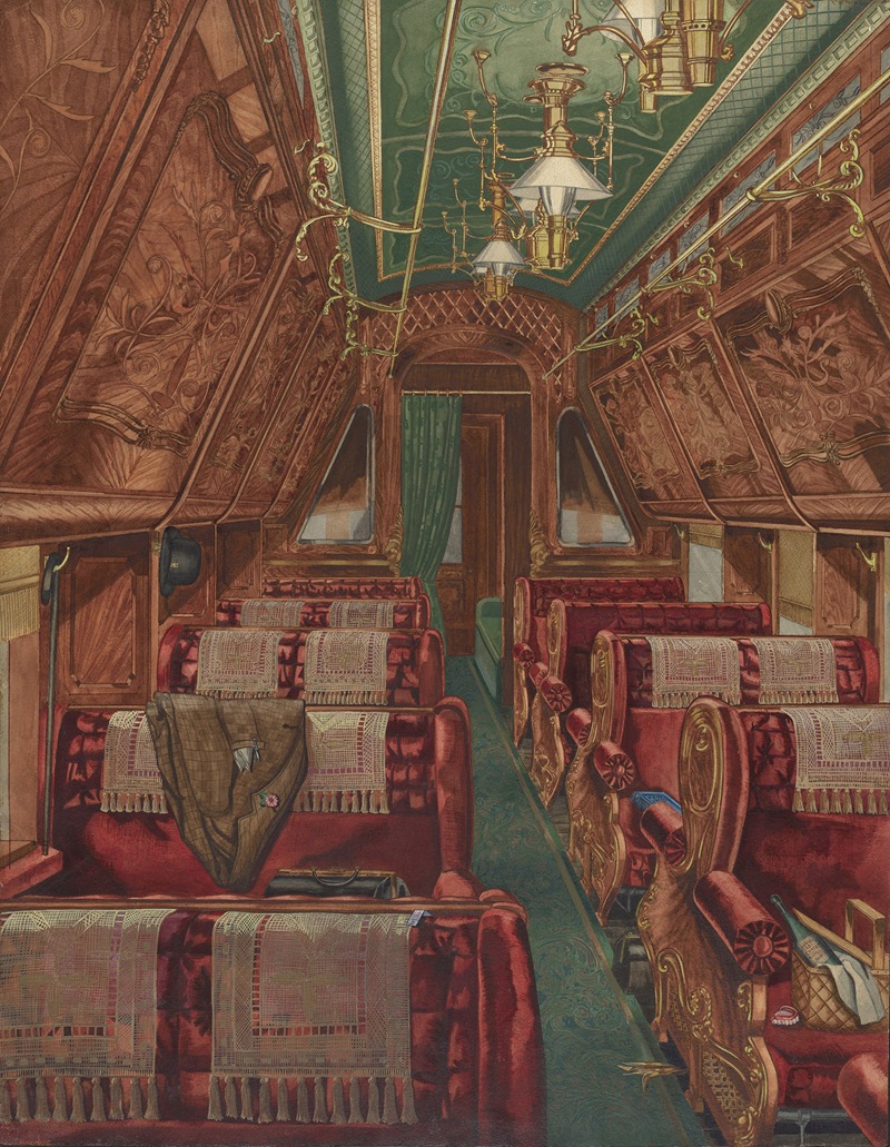 American 20th Century - Interior of Pullman Coach 1888