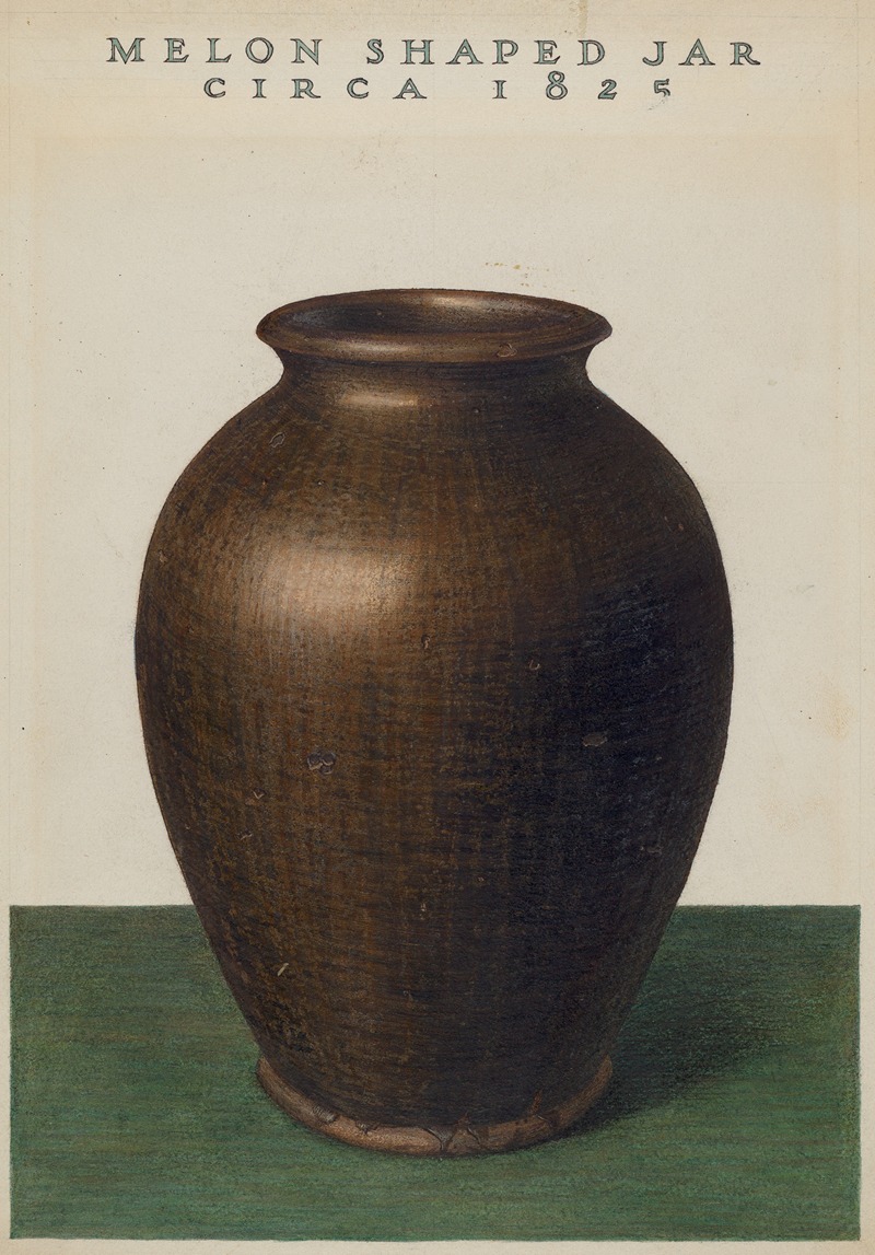 American 20th Century - Melon Shaped Jar