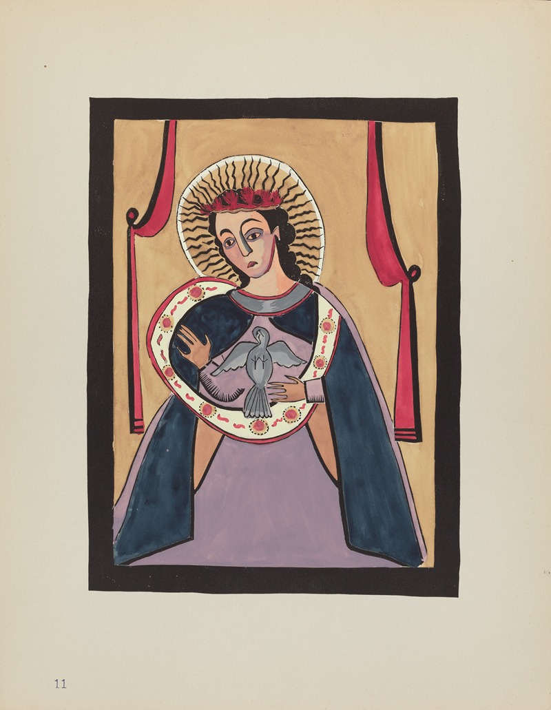 American 20th Century - Plate 11 – Annunciation – From Portfolio Spanish Colonial Designs of New Mexico