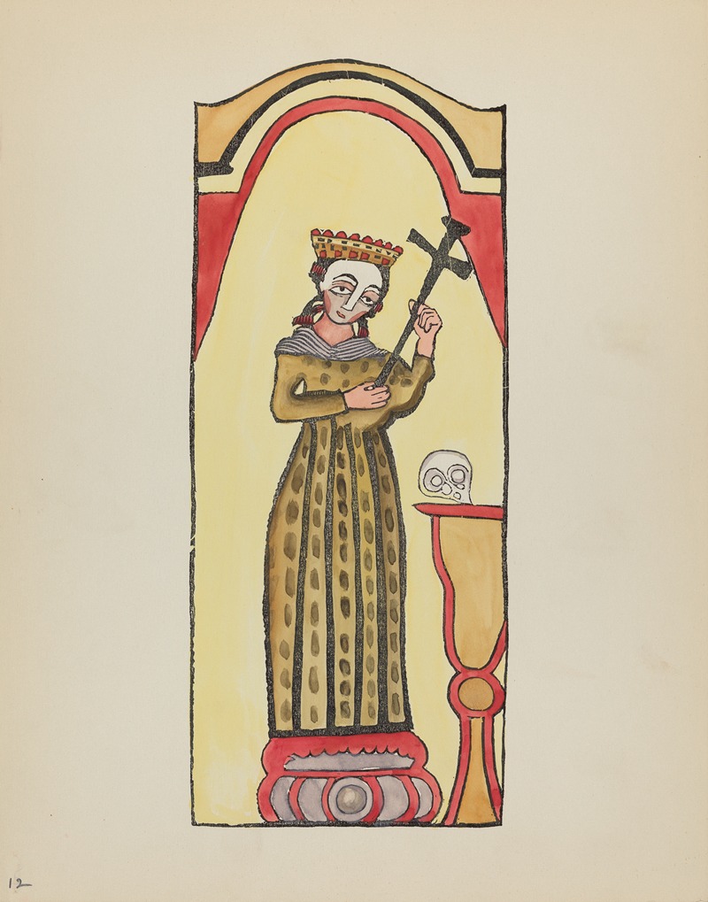 American 20th Century - Plate 12 – Saint Rita – From Portfolio Spanish Colonial Designs of New Mexico