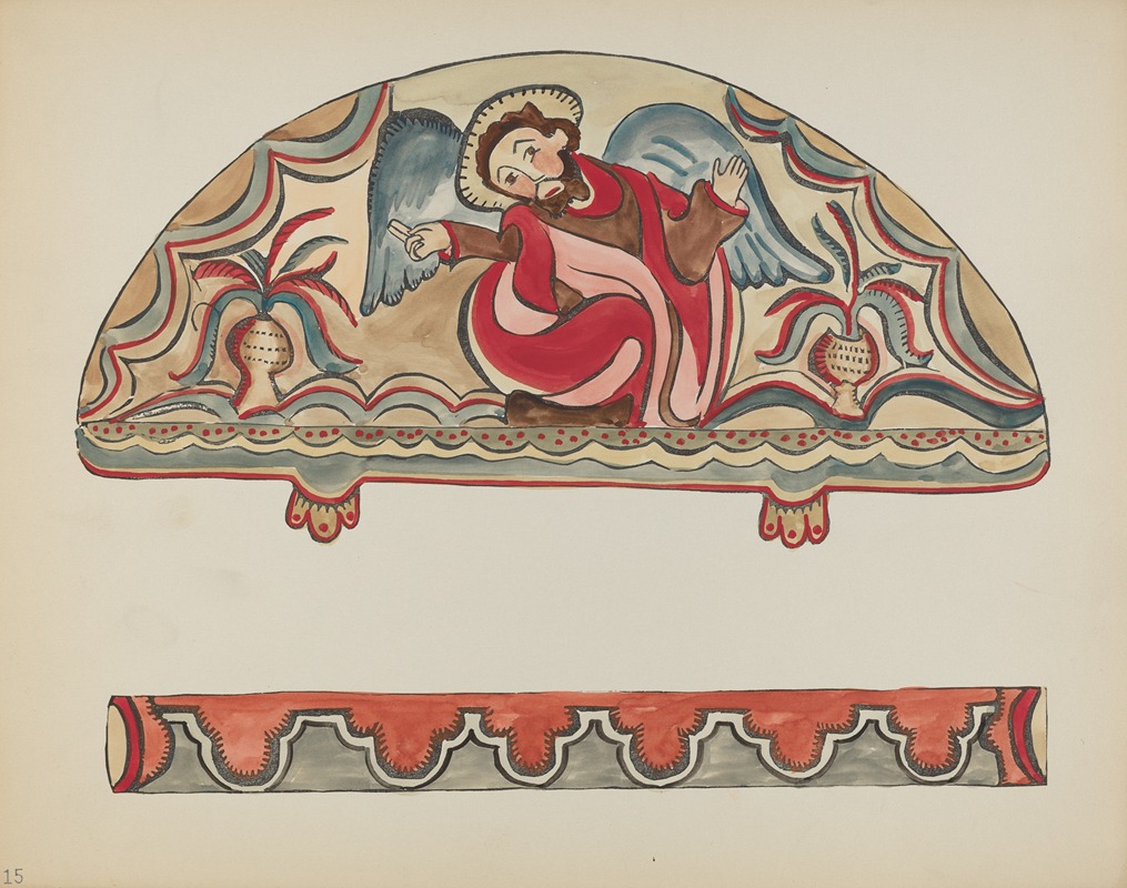American 20th Century - Plate 15 – The Creation (Lunette) – From Portfolio Spanish Colonial Designs of New Mexico