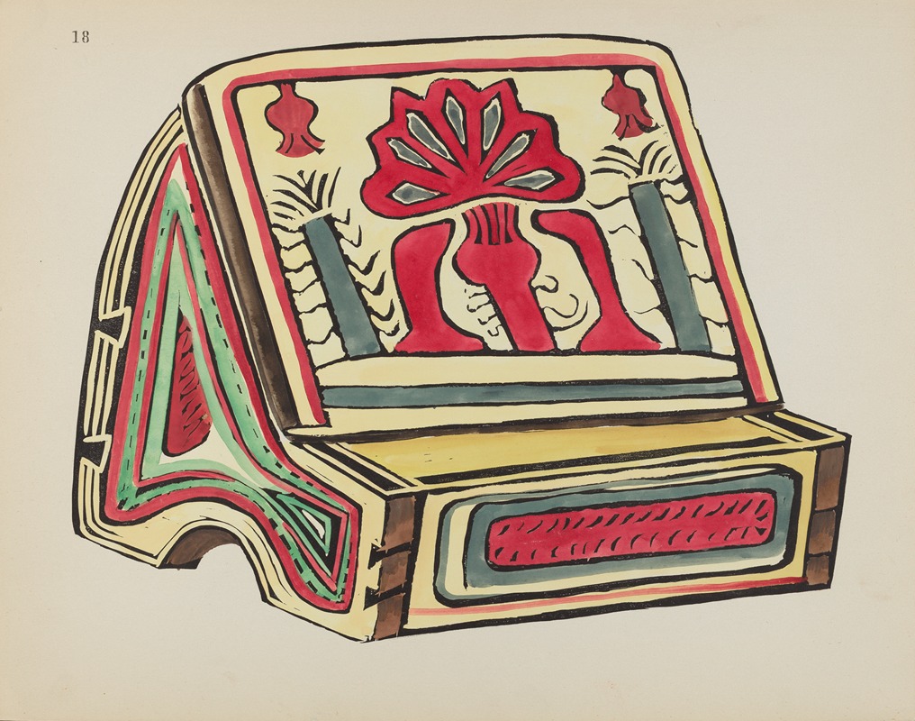 American 20th Century - Plate 18 – Reading Stand – From Portfolio Spanish Colonial Designs of New Mexico
