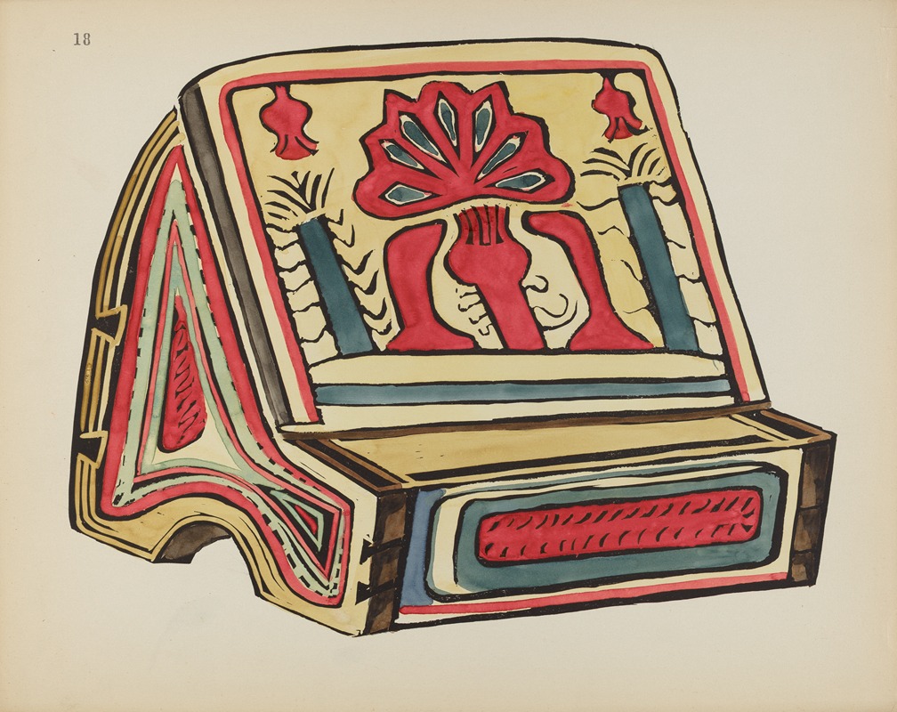 American 20th Century - Plate 18 – Reading Stand, Llano – From Portfolio Spanish Colonial Designs of New Mexico