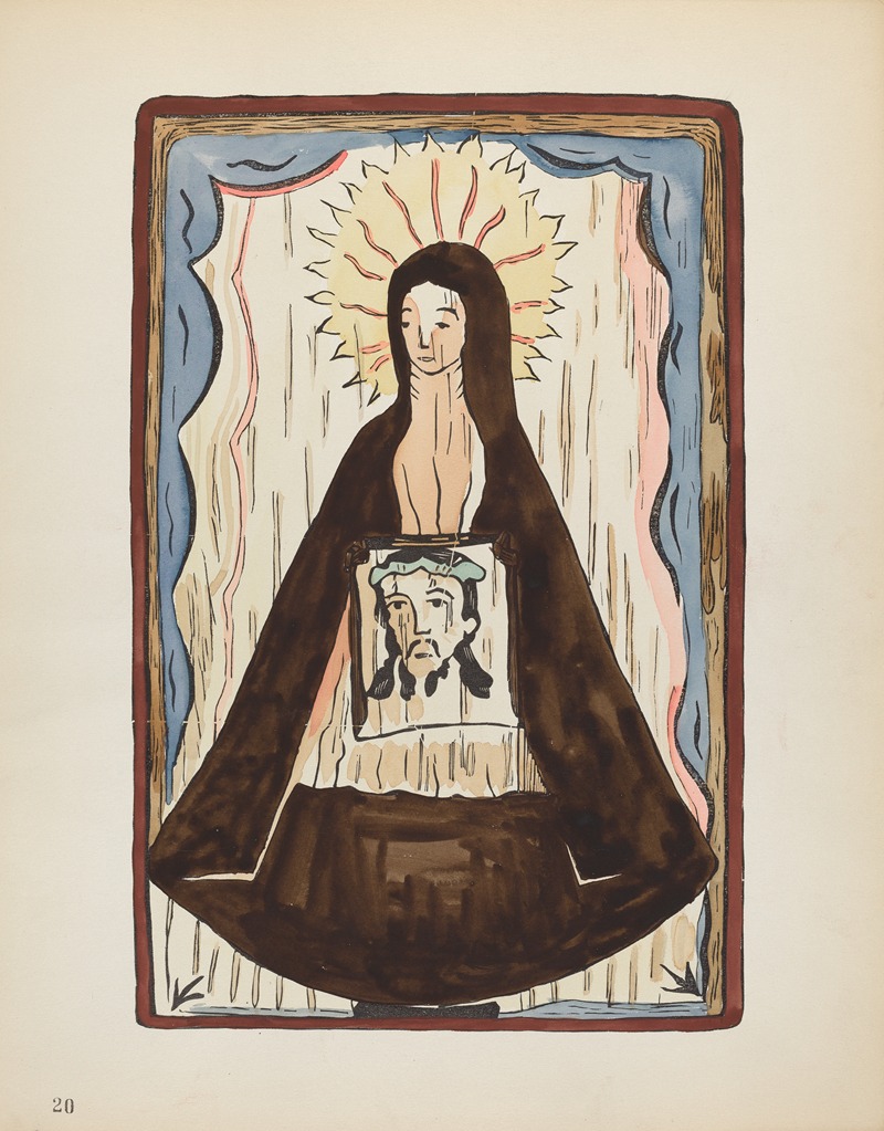 American 20th Century - Plate 20 – Saint Veronica – From Portfolio Spanish Colonial Designs of New Mexico