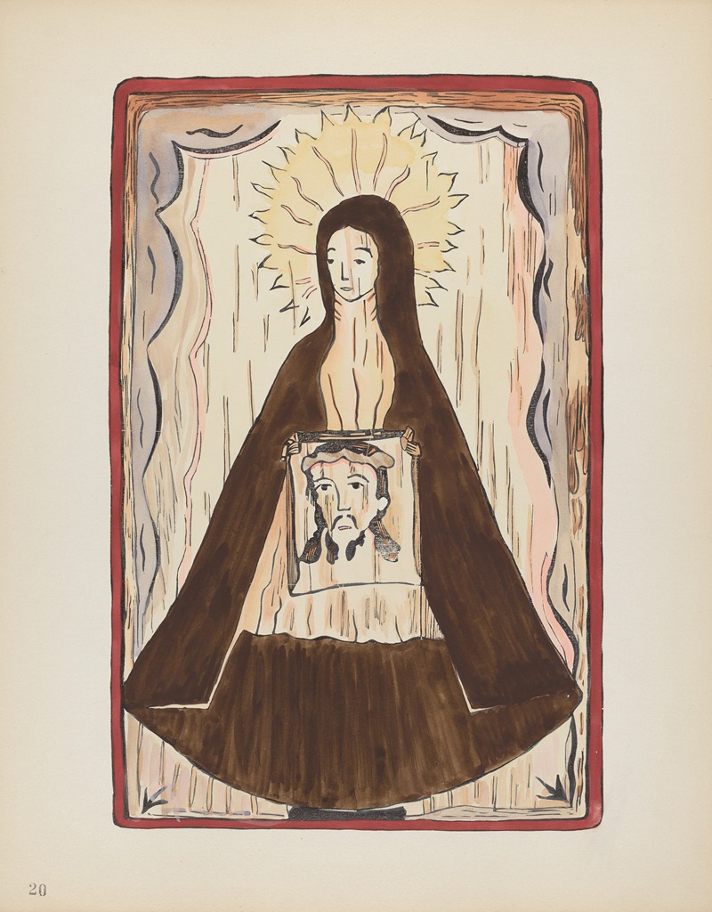 American 20th Century - Plate 20 – Saint Veronica – From Portfolio Spanish Colonial Designs of New Mexico