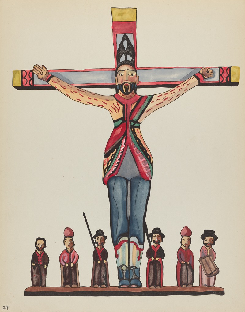 American 20th Century - Plate 29 – Saint Acacius – From Portfolio Spanish Colonial Designs of New Mexico