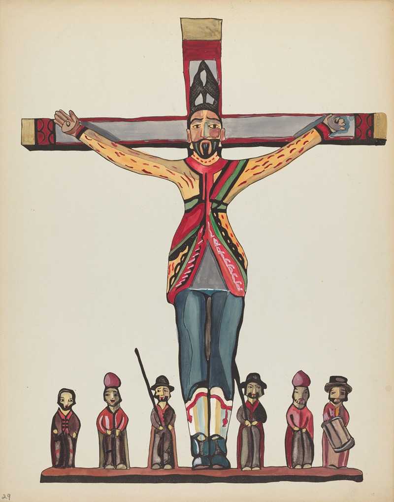 American 20th Century - Plate 29 – Saint Acacius – From Portfolio Spanish Colonial Designs of New Mexico