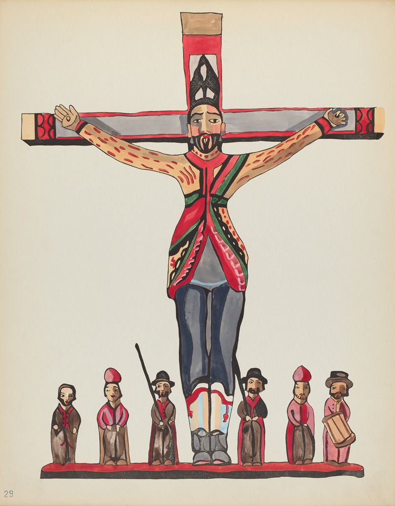 American 20th Century - Plate 29 – Saint Acacius – From Portfolio Spanish Colonial Designs of New Mexico