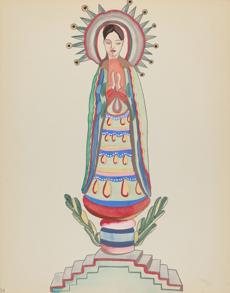 American 20th Century - Plate 34 – Our Lady of Light – From Portfolio Spanish Colonial Designs of New Mexico