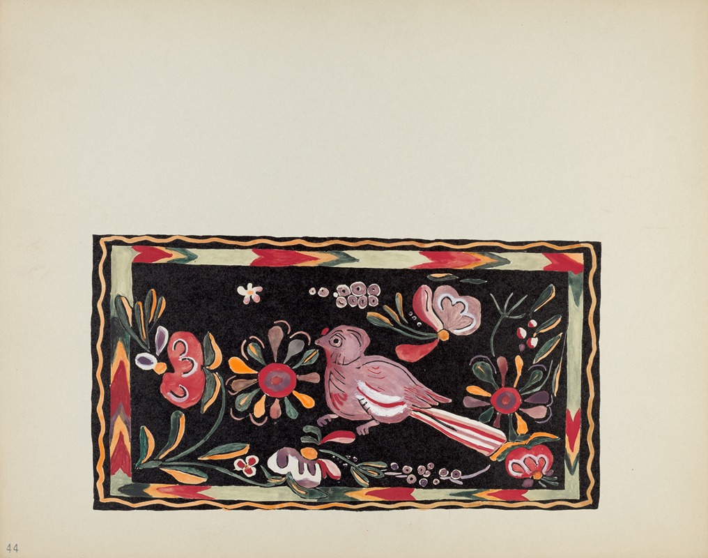 American 20th Century - Plate 44 – Painted Chest Design – From Portfolio Spanish Colonial Designs of New Mexico