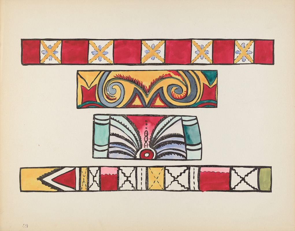 American 20th Century - Plate 49 – Miscellaneous Design – From Portfolio Spanish Colonial Designs of New Mexico