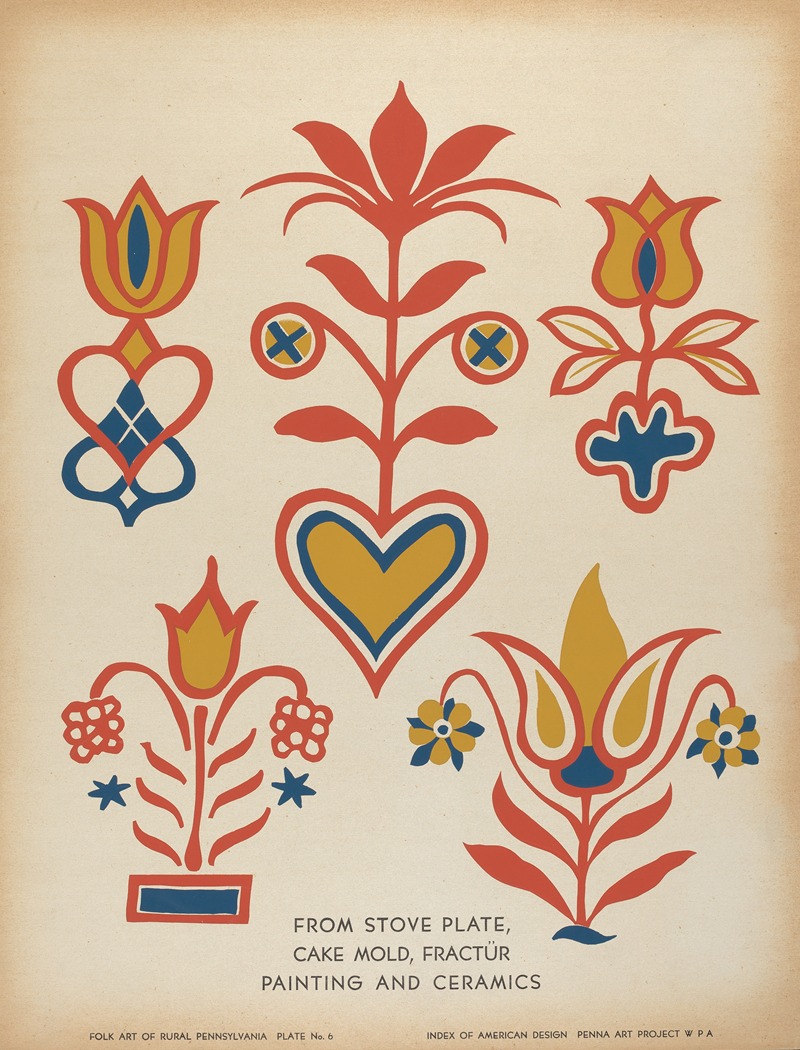 American 20th Century - Plate 6 – From Portfolio Folk Art of Rural Pennsylvania