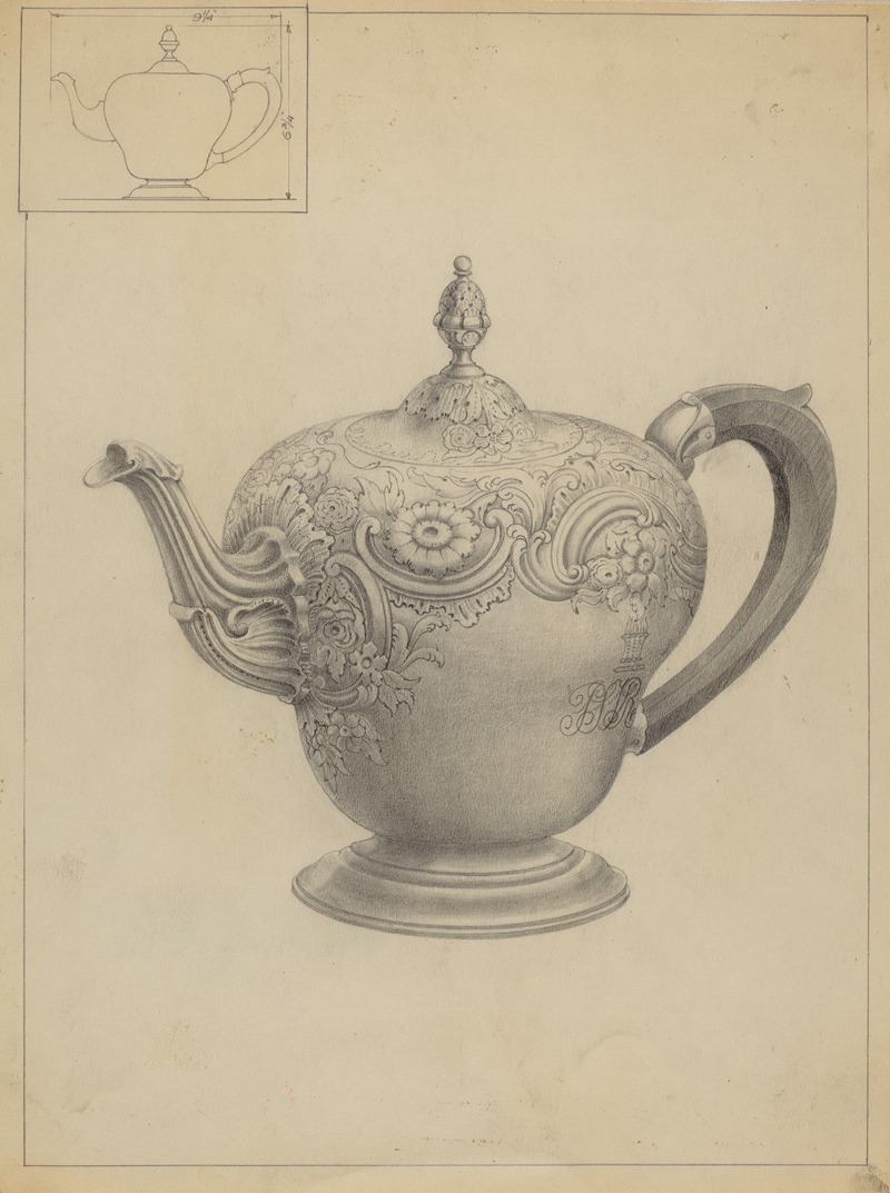 American 20th Century - Silver Teapot