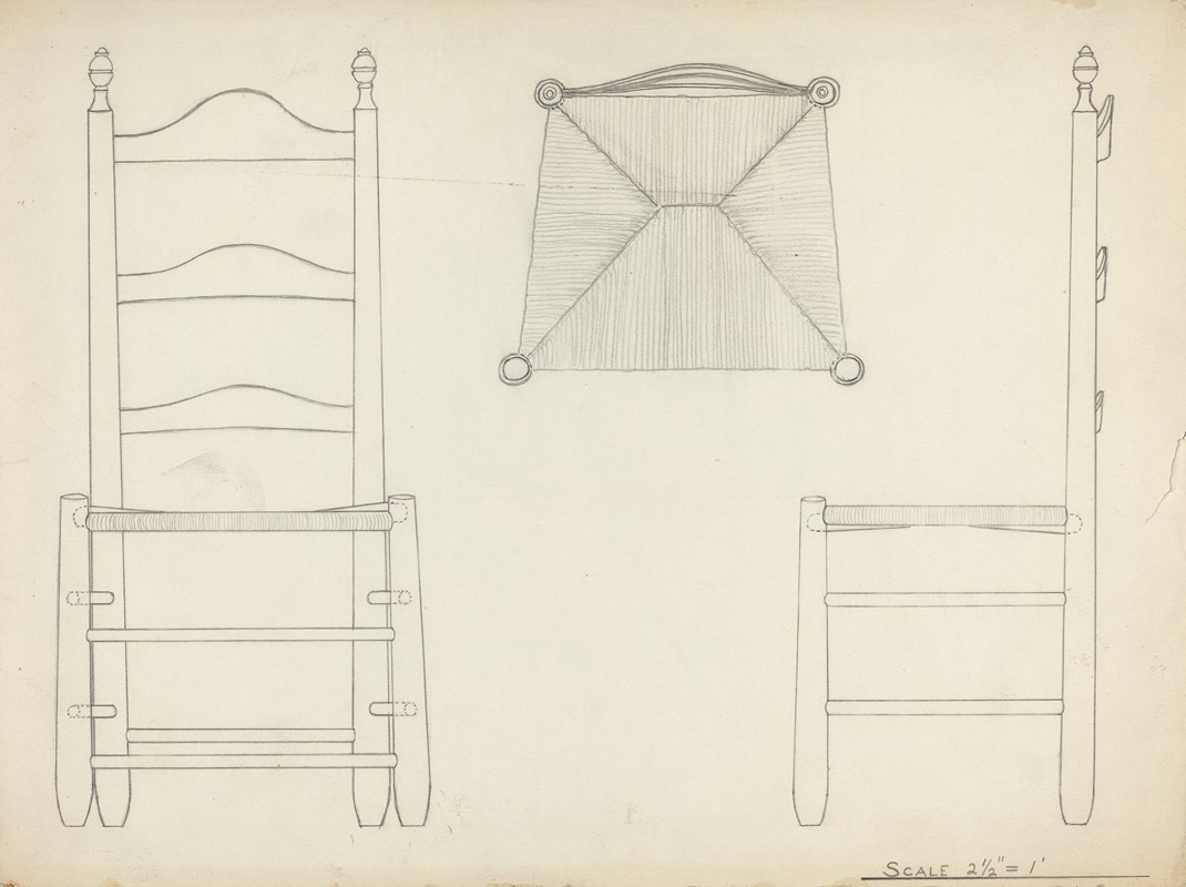 American 20th Century - Study for Drawing of Chair