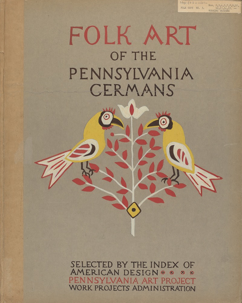 American 20th Century - Study for Portfolio Cover – Folk Art of Rural Pennsylvania