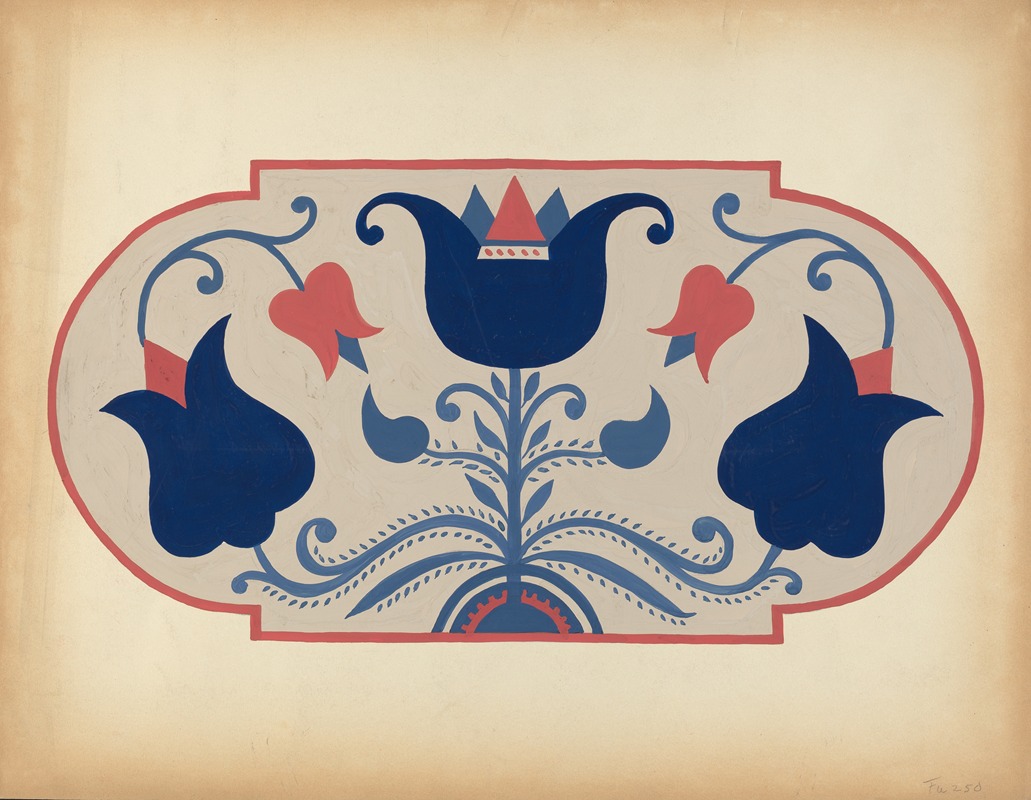 American 20th Century - Study for Proposed Portfolio Decorated Chests of Rural Pennsylvania