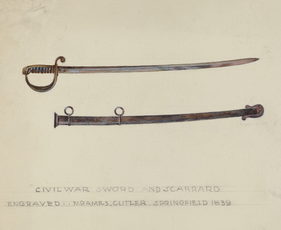 American 20th Century - Sword and Scabbard