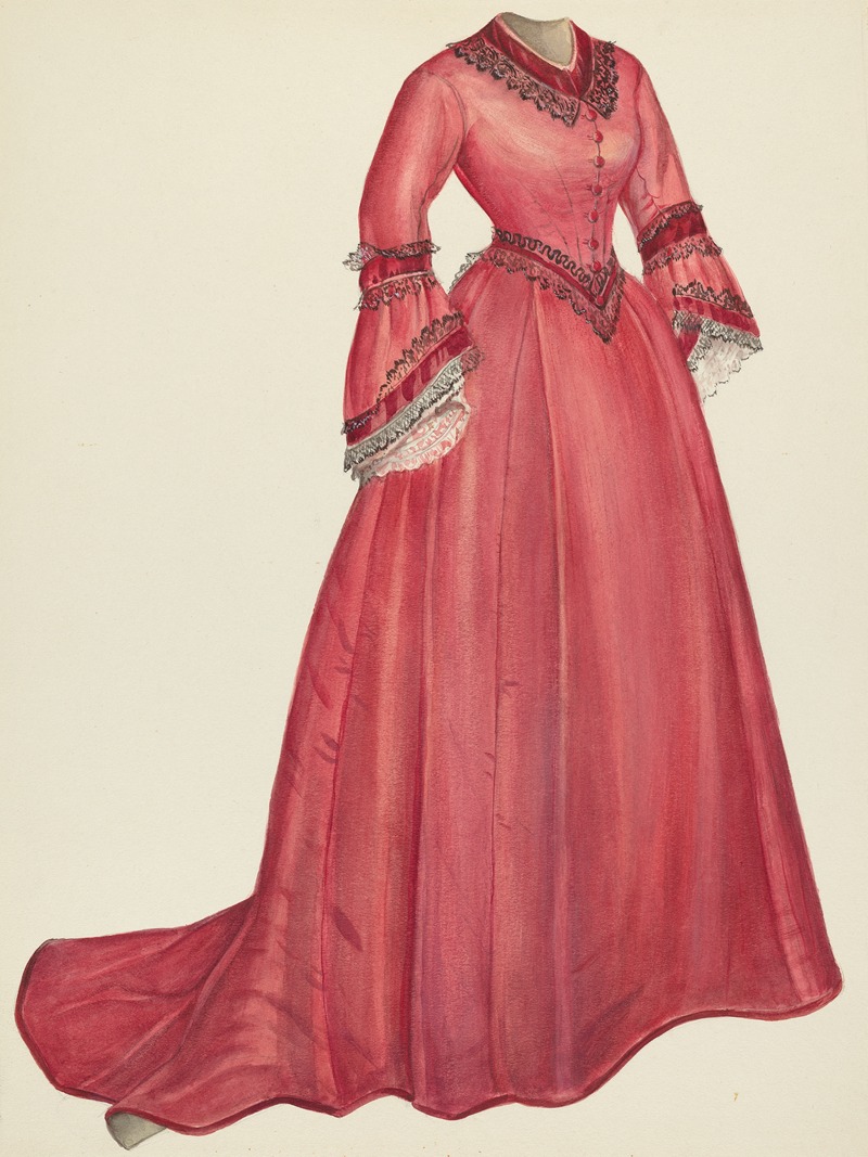 American 20th Century - Taffeta Dress