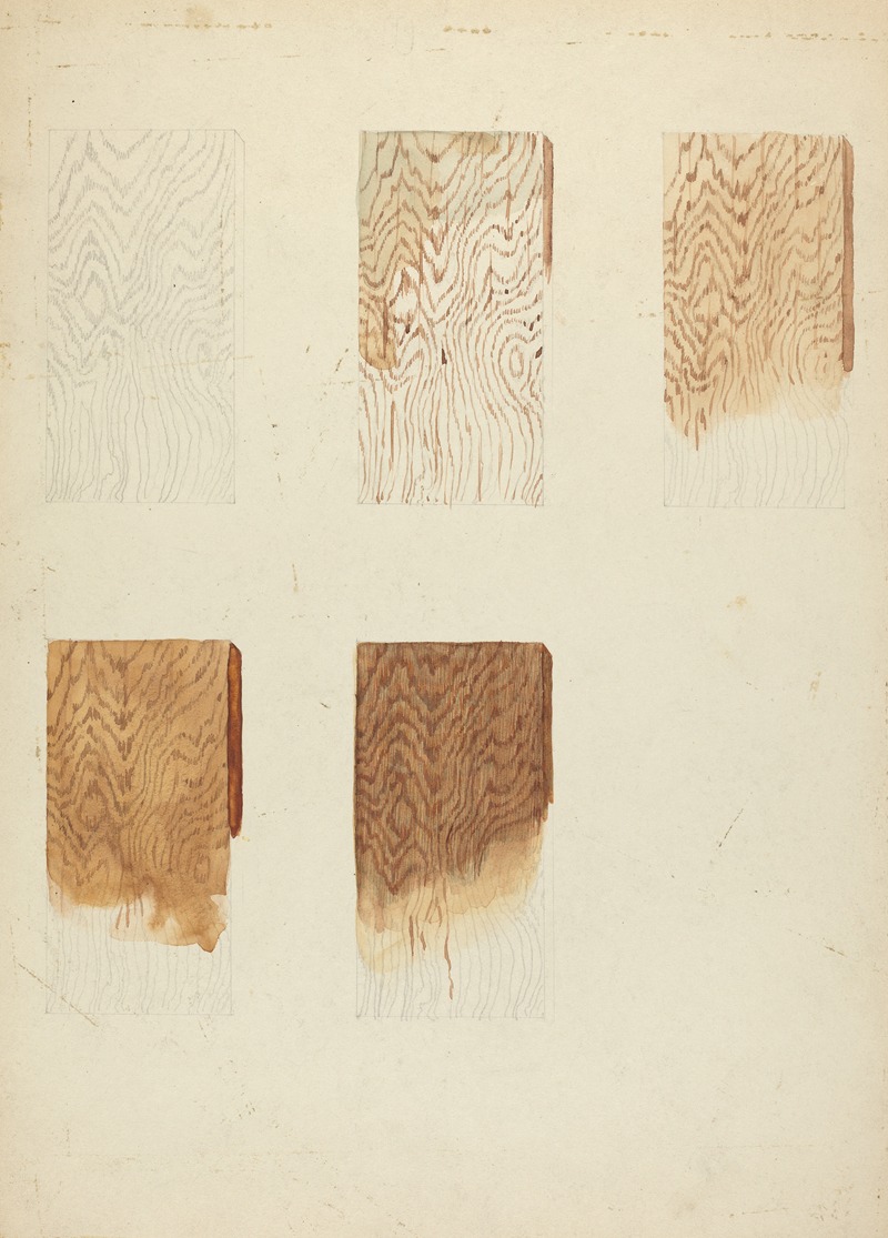 Technique Demo Wood Grain By American 20th Century Artvee   101366idx 