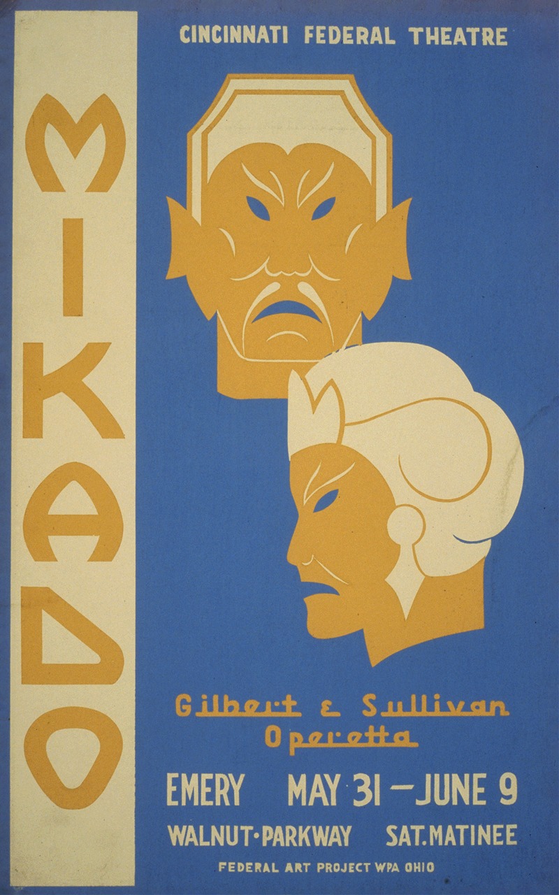 Arthur Sullivan - Cincinnati Federal Theatre presents Mikado
