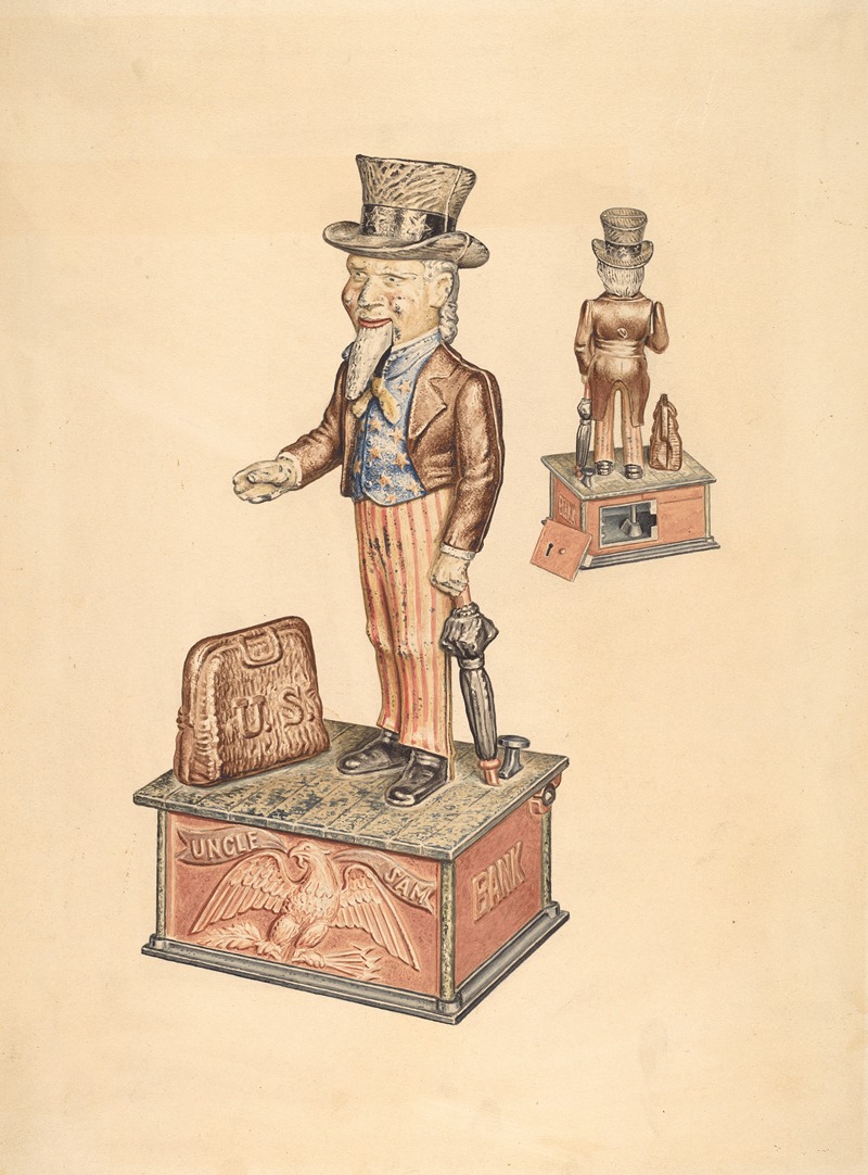 American 20th Century - Toy Bank – Uncle Sam