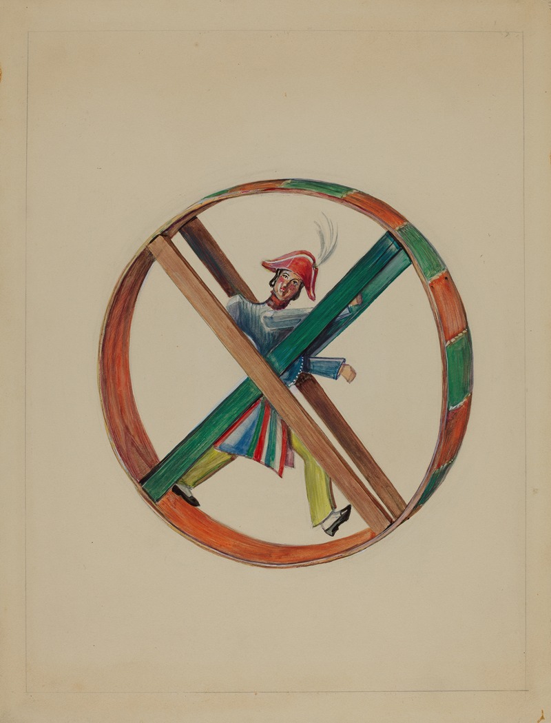 American 20th Century - Wheel with Figure