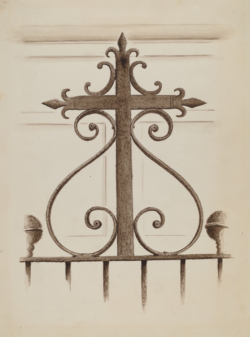 American 20th Century - Wrought Iron Cross