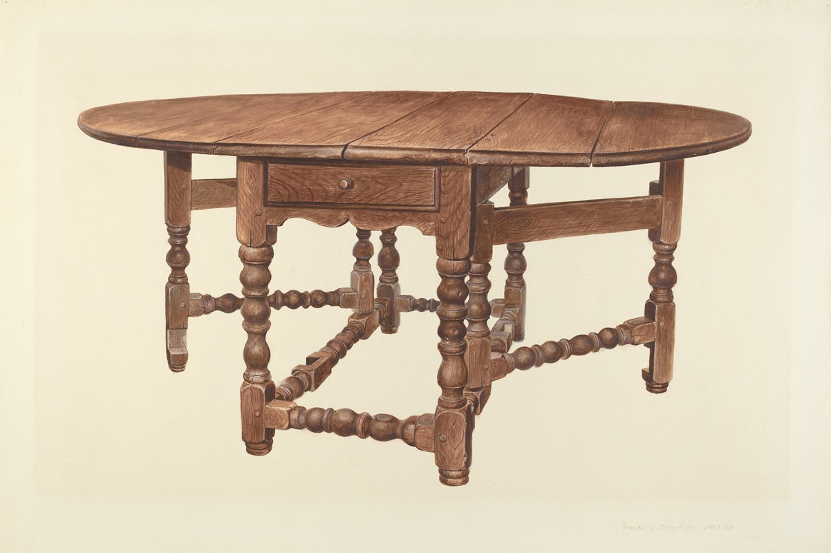 Amos C. Brinton - Gateleg Table