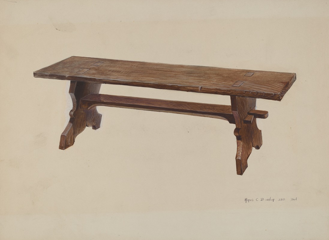 Amos C. Brinton - Moravian Church Bench