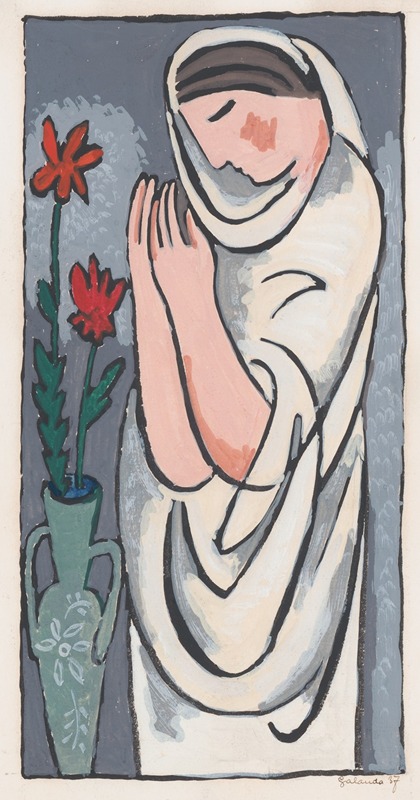 Mikuláš Galanda - Woman and flower