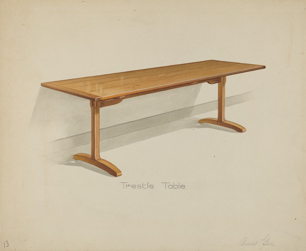 Anne Ger - Shaker Trestle Dining Table