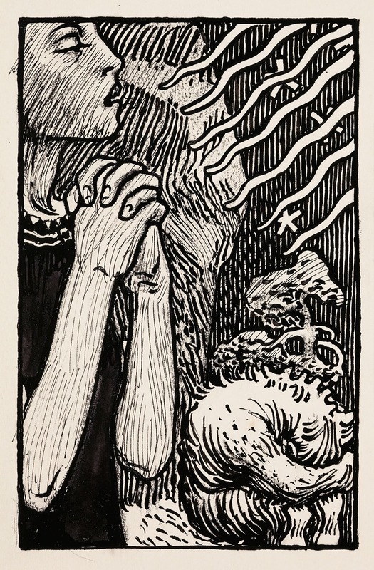 Akseli Gallen-Kallela - Sketch for the Praying Impene