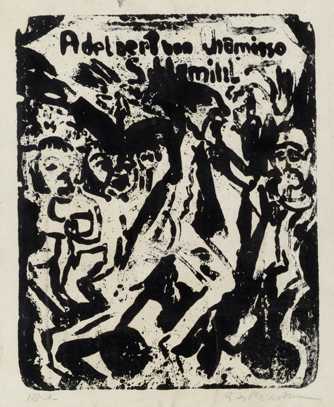 Ernst Ludwig Kirchner - Umschlagzeichnung zu Adelbert von Chamissos Erzählung ‘Peter Schlemihls wundersame Geschichte’