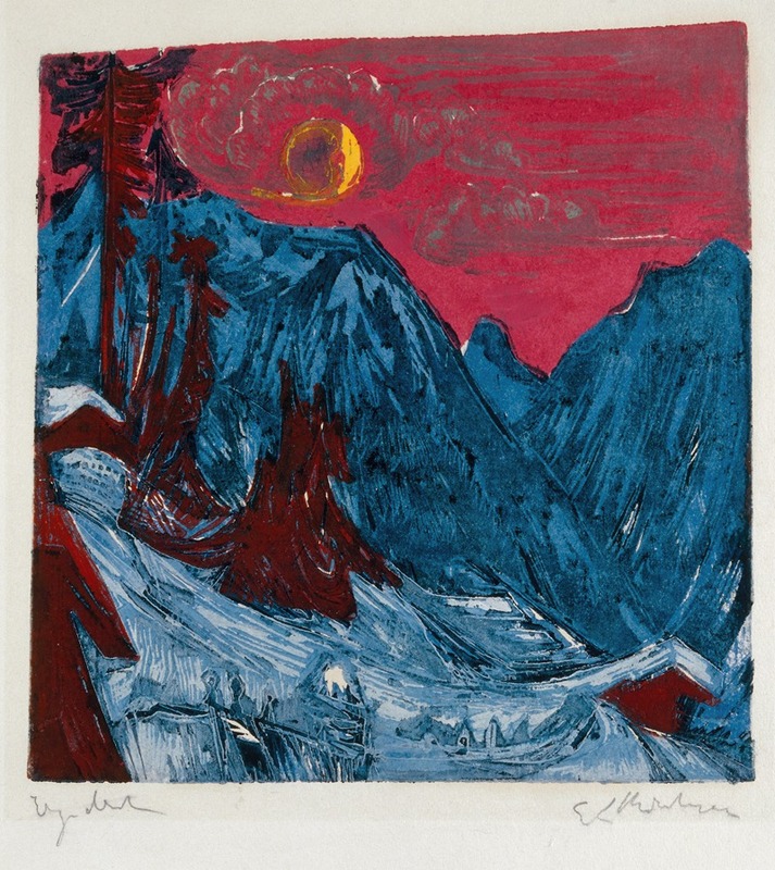 Ernst Ludwig Kirchner - Winter Landscape in Moonlight