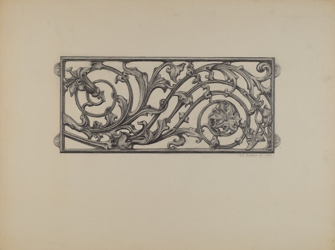 Austin L. Davison - Cast Iron Window Grille