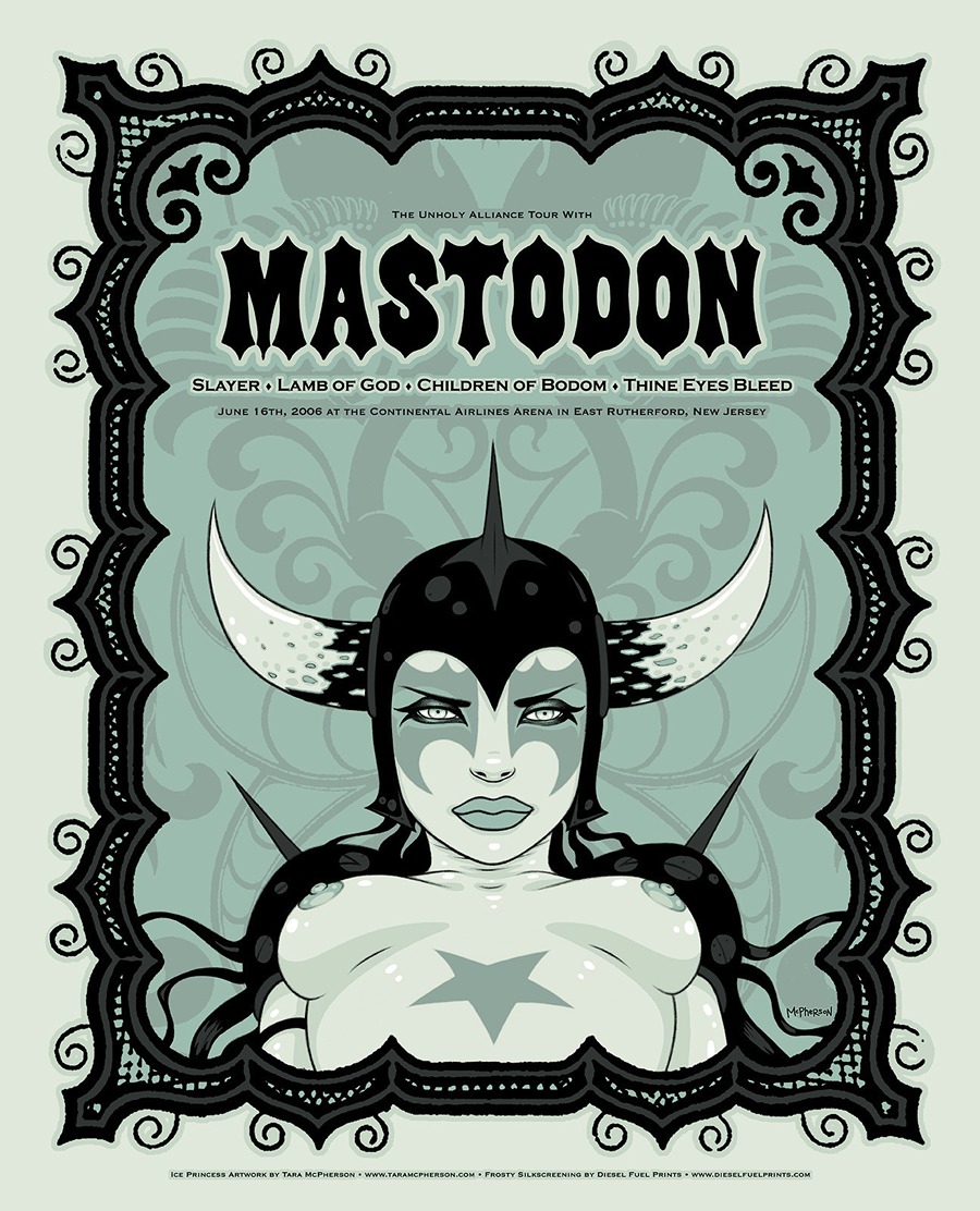 Tara McPherson - Mastodon, Slayer, Lamb of God, Children of Bodom, Thine Eyes Bleed