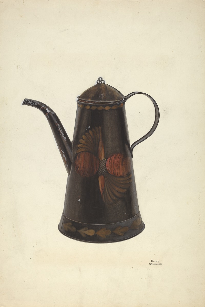 Beverly Chichester - Toleware Tin Teapot