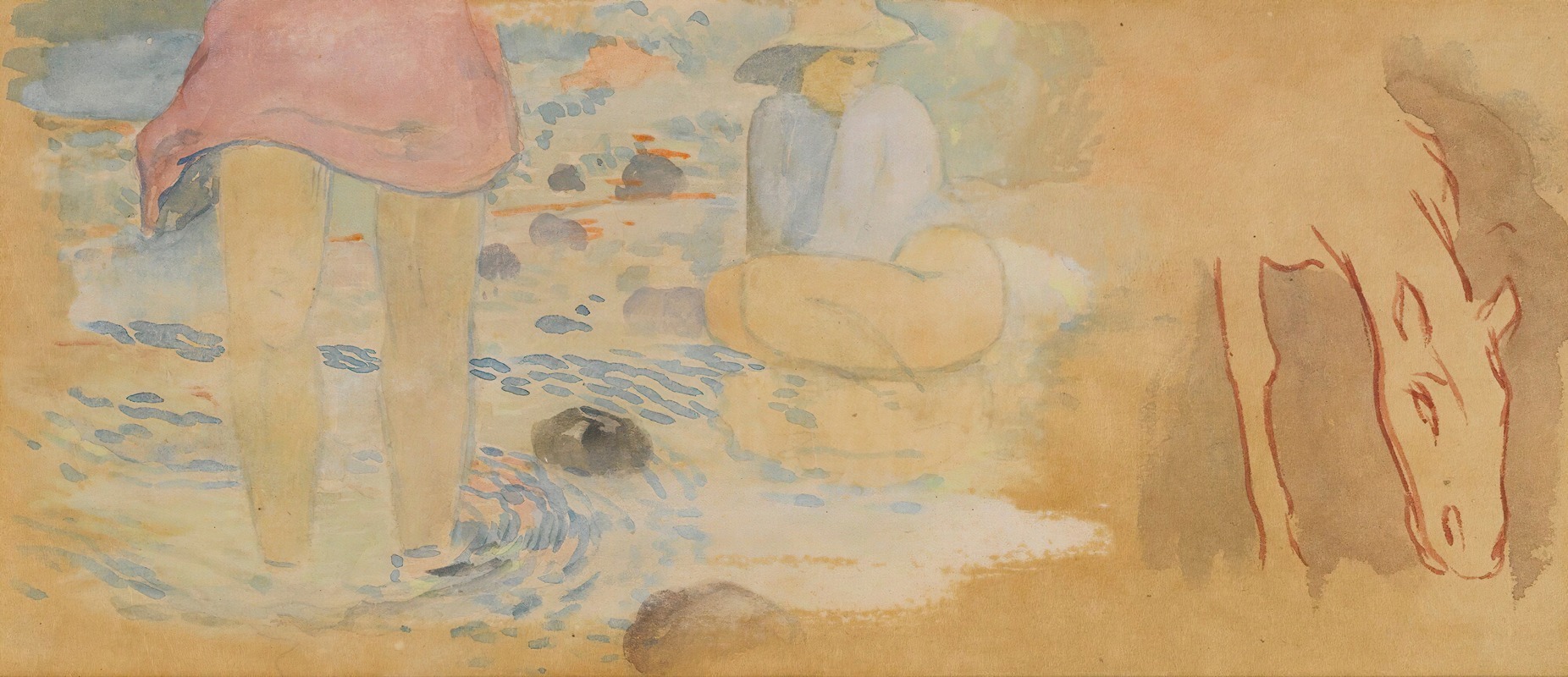 Paul Gauguin - Études De Femmes Et Cheval