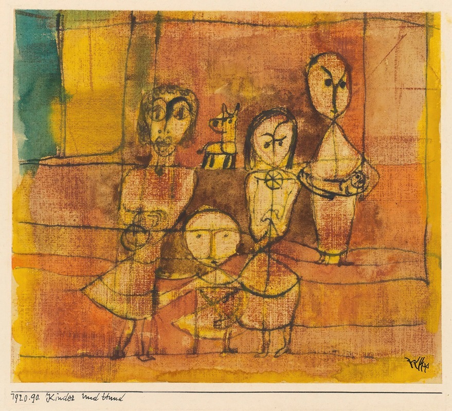 Paul Klee - Kinder Und Hund (Children And Dog)