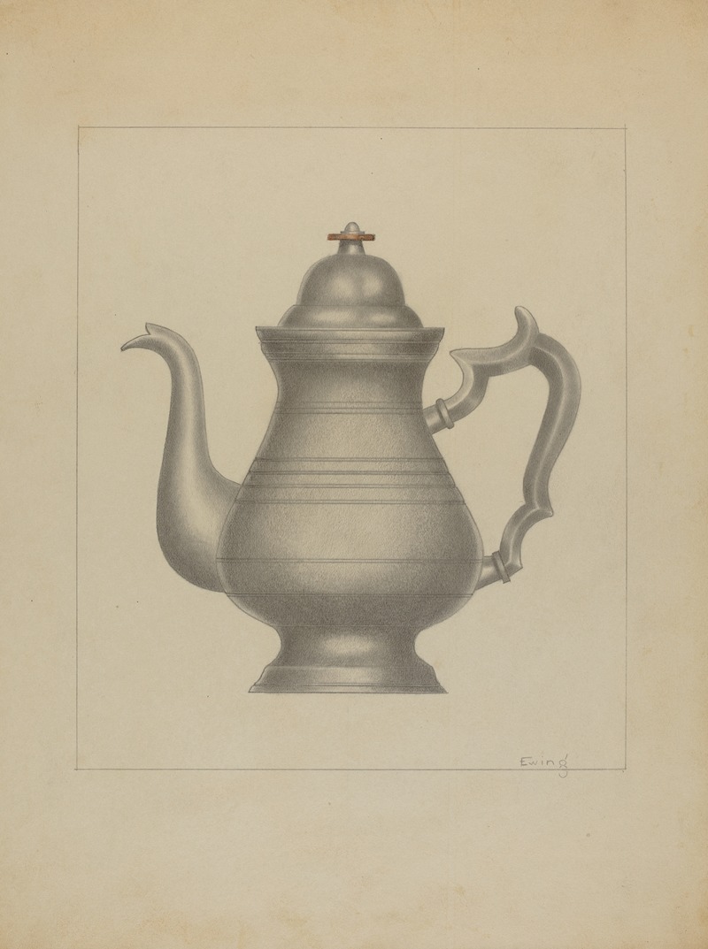 Burton Ewing - Pewter Coffee Pot