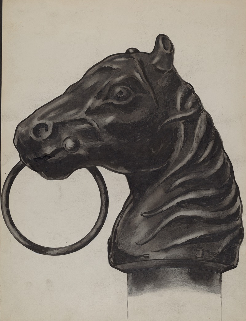 C.H. Hastings - Horse Head Hitching Post